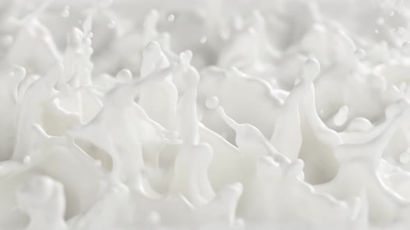 Super Slow Motion Shot of Splashing Fresh Cream at 1000Fps