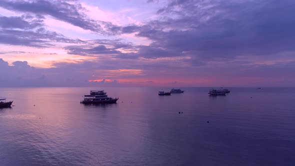 Colourful Sky Over Sea