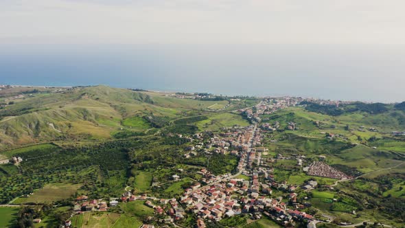 Aerial view of a Brancaleone Coast