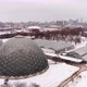 Milwaukee Domes covered in snow during a freezing Wisconsin winter downtown - VideoHive Item for Sale