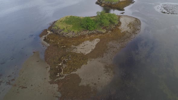 Castle Stalker in Argyll, Scotland.This castle is situated on a tidal islet on Loch Laich, midway b