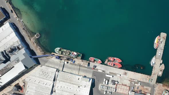 Fishing Boats Docked in an Old Harbor in South Africa