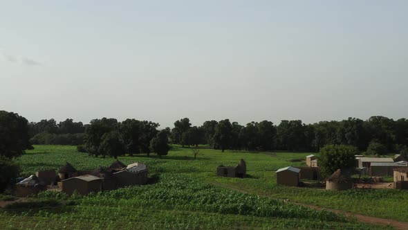 Africa Mali Village Aerial View 