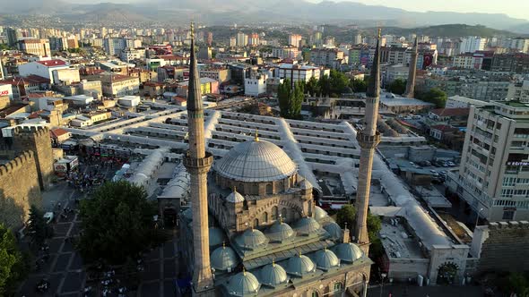 Mosque With Historic Bazaar Center