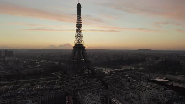 Aerial Footage of Famous Tourist Attraction in European Metropolis