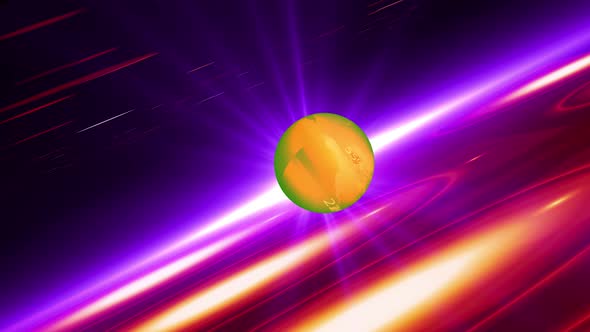 3d earth planet glowing lights space background