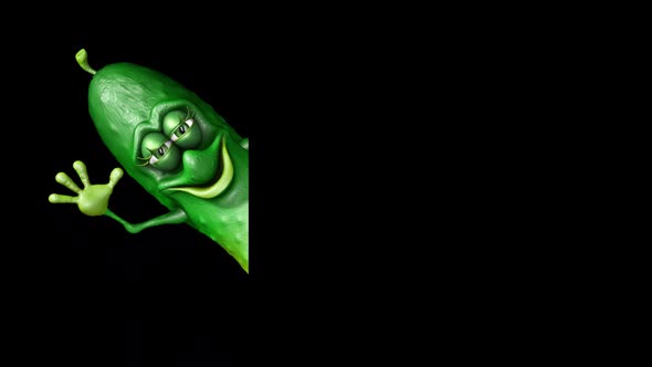 Fun Cucumber Promo Ads  Loop with Alpha Channel and Shadow alt