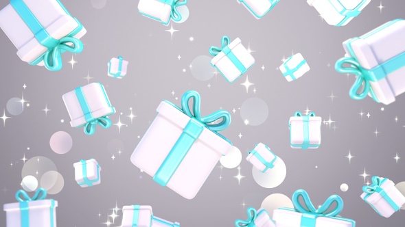 Falling Gift Boxes Background