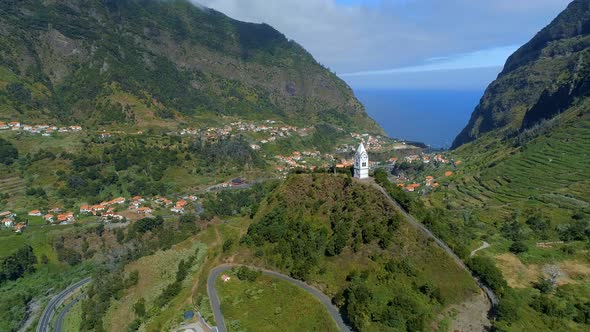 Old Clock Tower on a Hill in Madeira