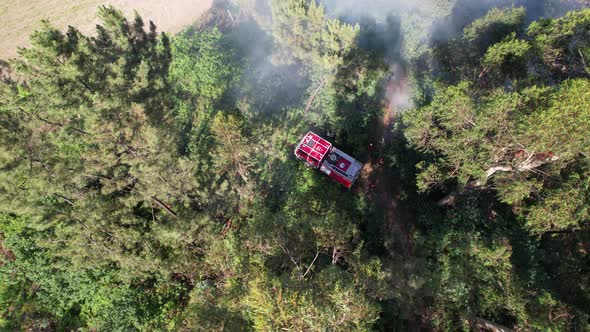 Fire Truck Aerial View