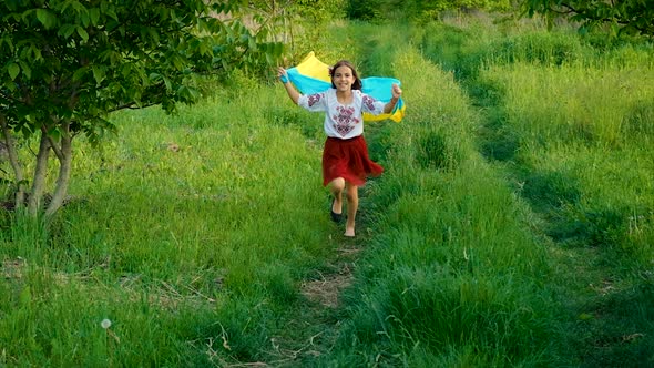 Patriot Child with Ukrainian Flag