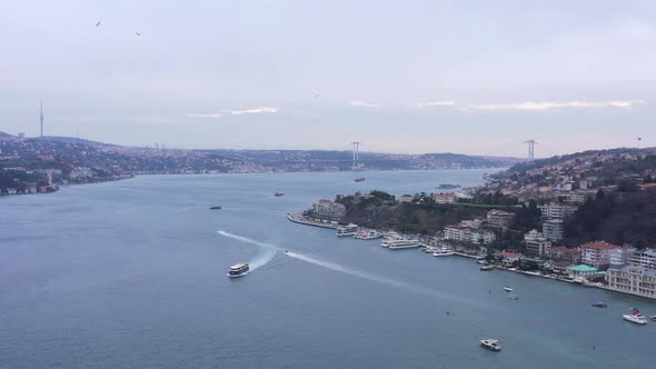 Istanbul Bebek Bosphorus Aerial View 6