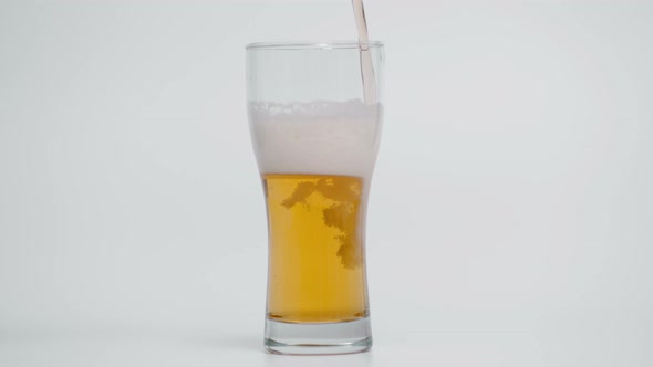 Slow Motion of Pouring Beer in Glass 1000 Fps