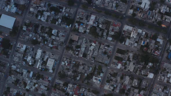 Aerial Spinning Shot Above Playa Del Carmen Mexico