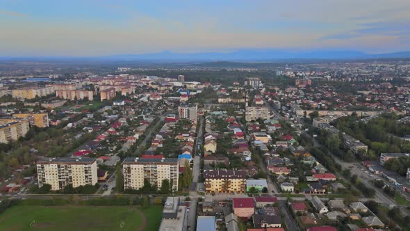 Panorama View of the Roof City Uzhgorod Transcarpathia Ukraine