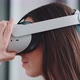 Close up of young woman from left side putting on vr goggles - VideoHive Item for Sale