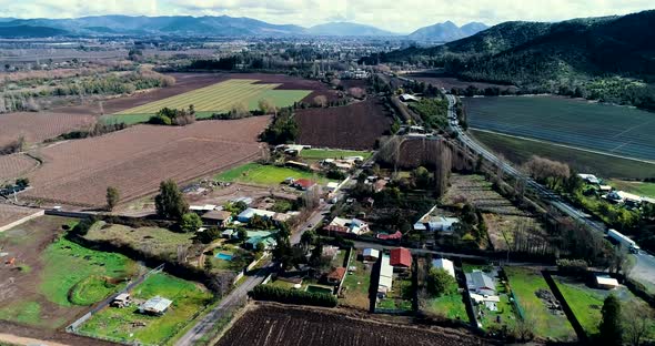 4K aerial footage of country side Chile / DJI Phantom 4 Pro 60 fps