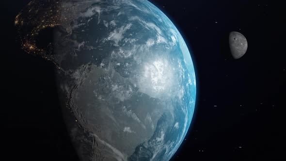 Earth And Moon 3 D