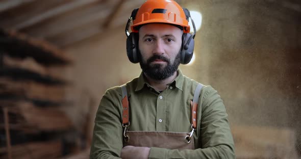 Portrait of a Confident Carpentry Employee