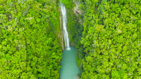 Beautiful Tropical Waterfall Philippines, Cebu