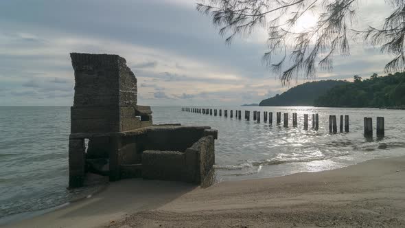 Timelapse abandoned bunker during World War 2