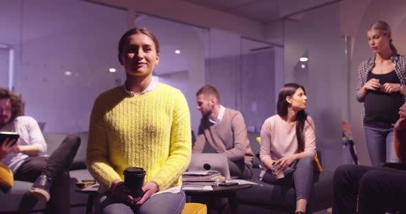 Portrait of a Young Businesswoman As a Team Leader Looking at Camera and Smiling