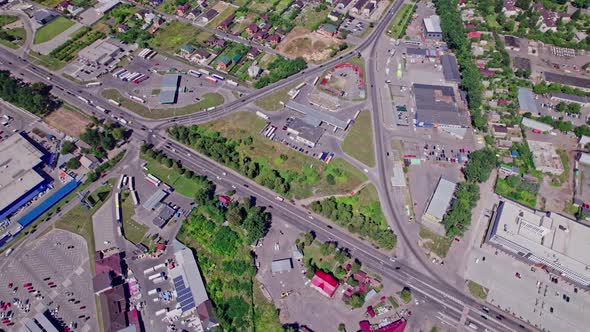 Traffic on the Road Junction in City