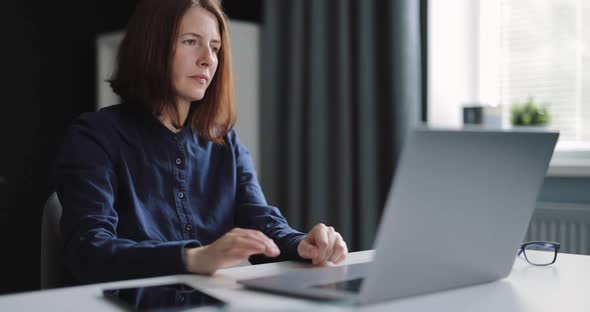 Woman Tired After Computer Work