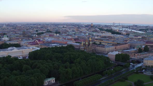 Saint Petersburg Russia Morning City Aerial 242