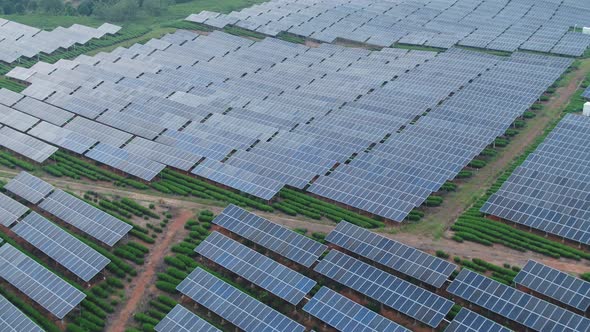 Solar power station in montain