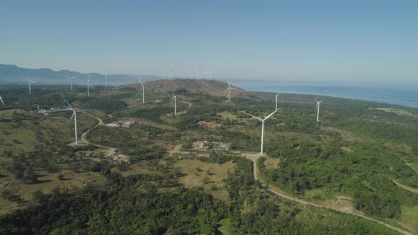 Solar Farm Windmills