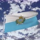 San Marino Flag With Sky 4k - VideoHive Item for Sale