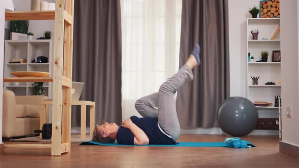 Abs Physical Training in Living Room