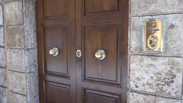 Door in a small village in Tuscany, Italy, Europe.