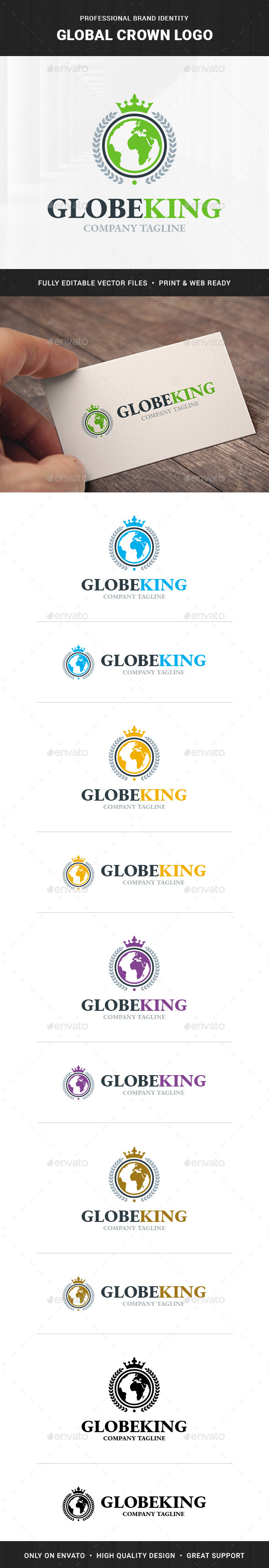 Global Crown Logo Template