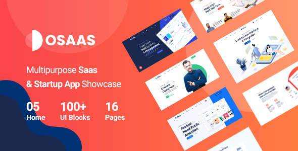 Osaas - Multipurpose SaaS & Startup App PSD Template