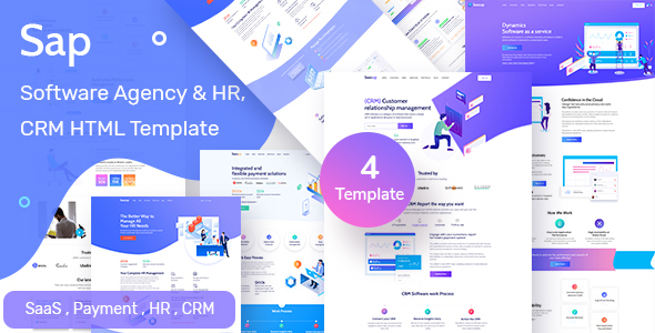 SAP - SaaS & HR Solution HTML Template