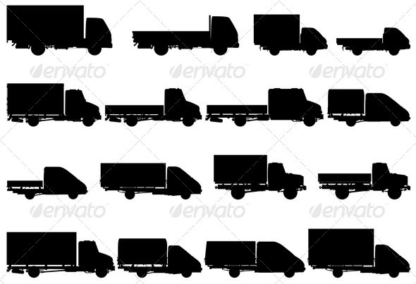 Trucks Silhouettes Set