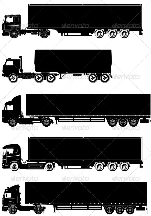 Trucks Silhouettes Set