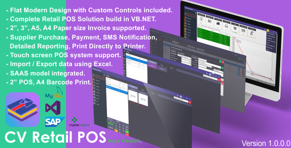 CV Retail POS Source Code | Complete POS Solution