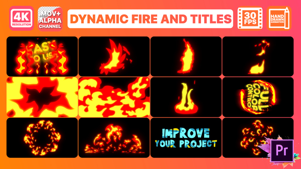 Dynamic Fire And Titles | Premiere Pro MOGRT