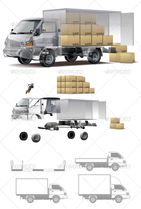 Delivery Cargo Truck Cutaway