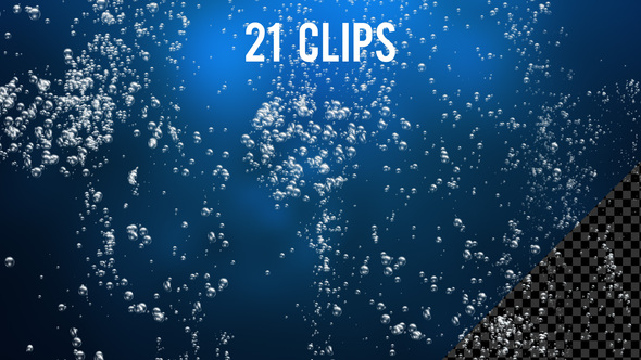 Underwater Air Bubbles Pack - 21 Clips alt