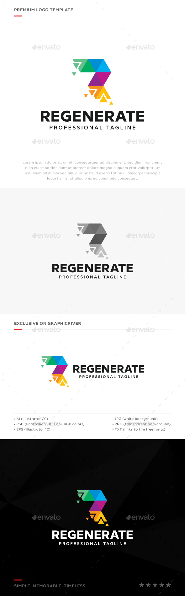 Letter R - Regenerate Logo