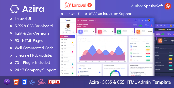 Azira – Laravel UI Admin and Dashboard Template