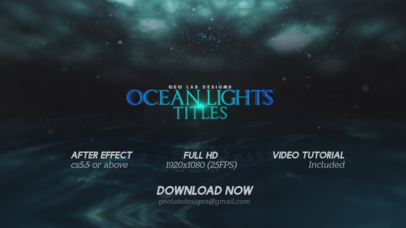Ocean Lights Titles  l  Sea Lights Slideshow  l  Ocean Waves Opener alt