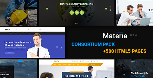 Materia - Consortium Multiuse Pack HTML5 & CSS3 Template