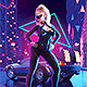 Party Flyer Time Dancer Synthwave Retrowave 80s - GraphicRiver Item for Sale