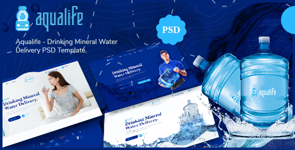 Aqualife - Drinking Mineral Water Delivery PSD Template