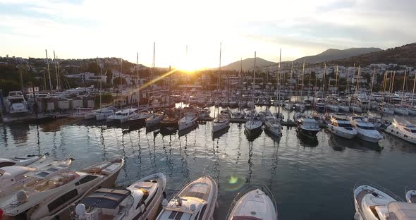 Bodrum holiday resort seashore marina sunlight